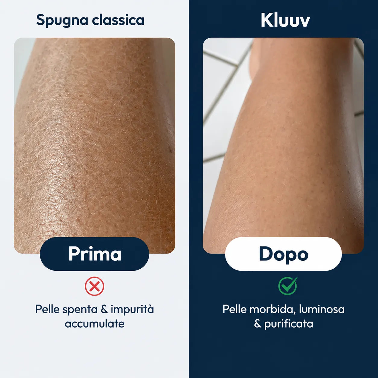 Kluuv - Salvietta da doccia esfoliante
